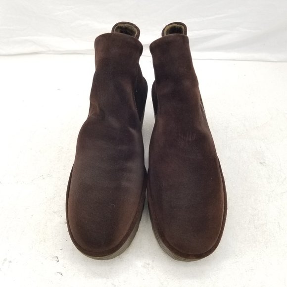 Fly London Boots Womens 38 Yip Ankle Booties Wedge Side Zipper F500505001 Brown - Picture 15 of 16